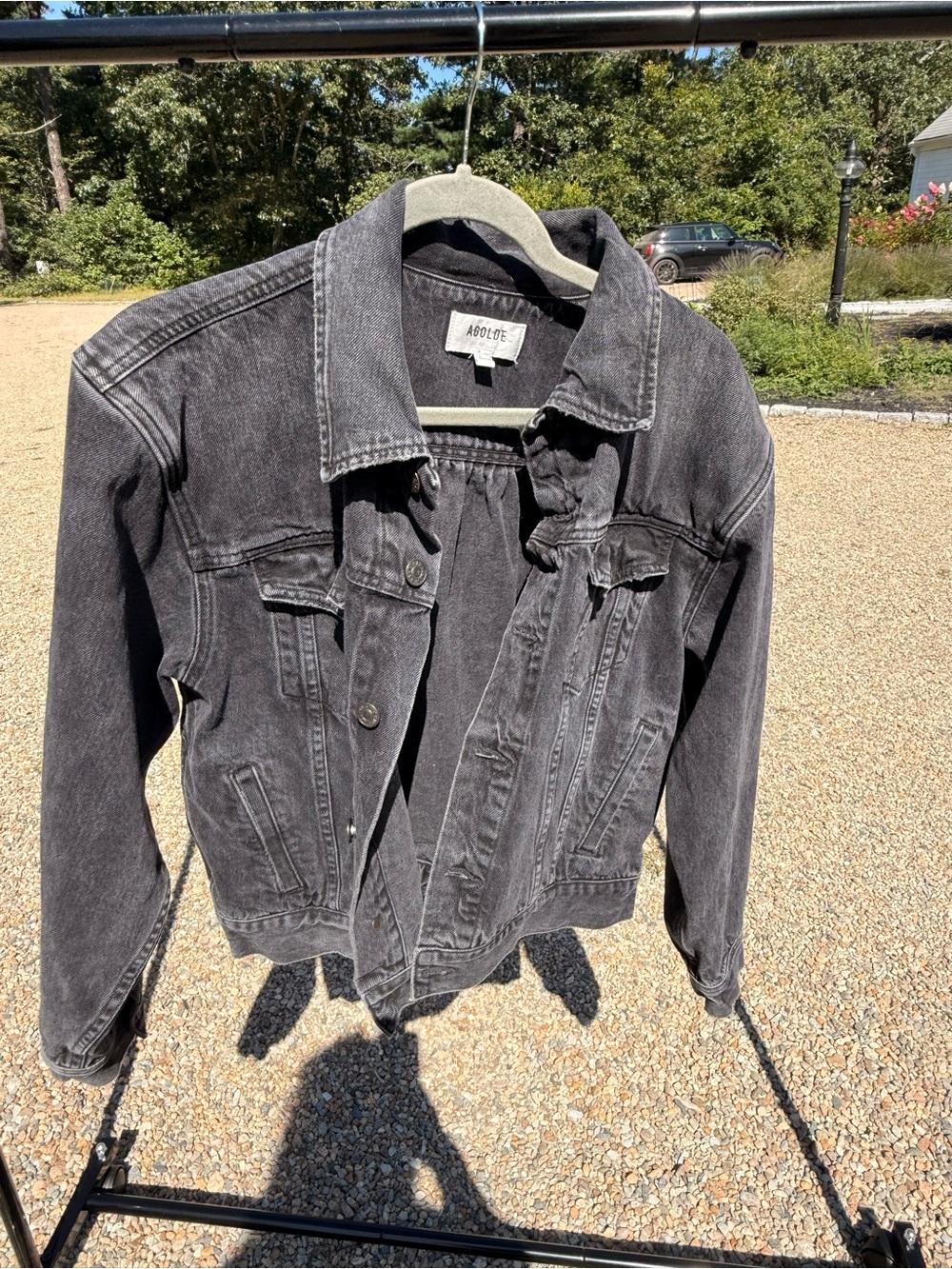 Agolde Washed Black Jean Jacket